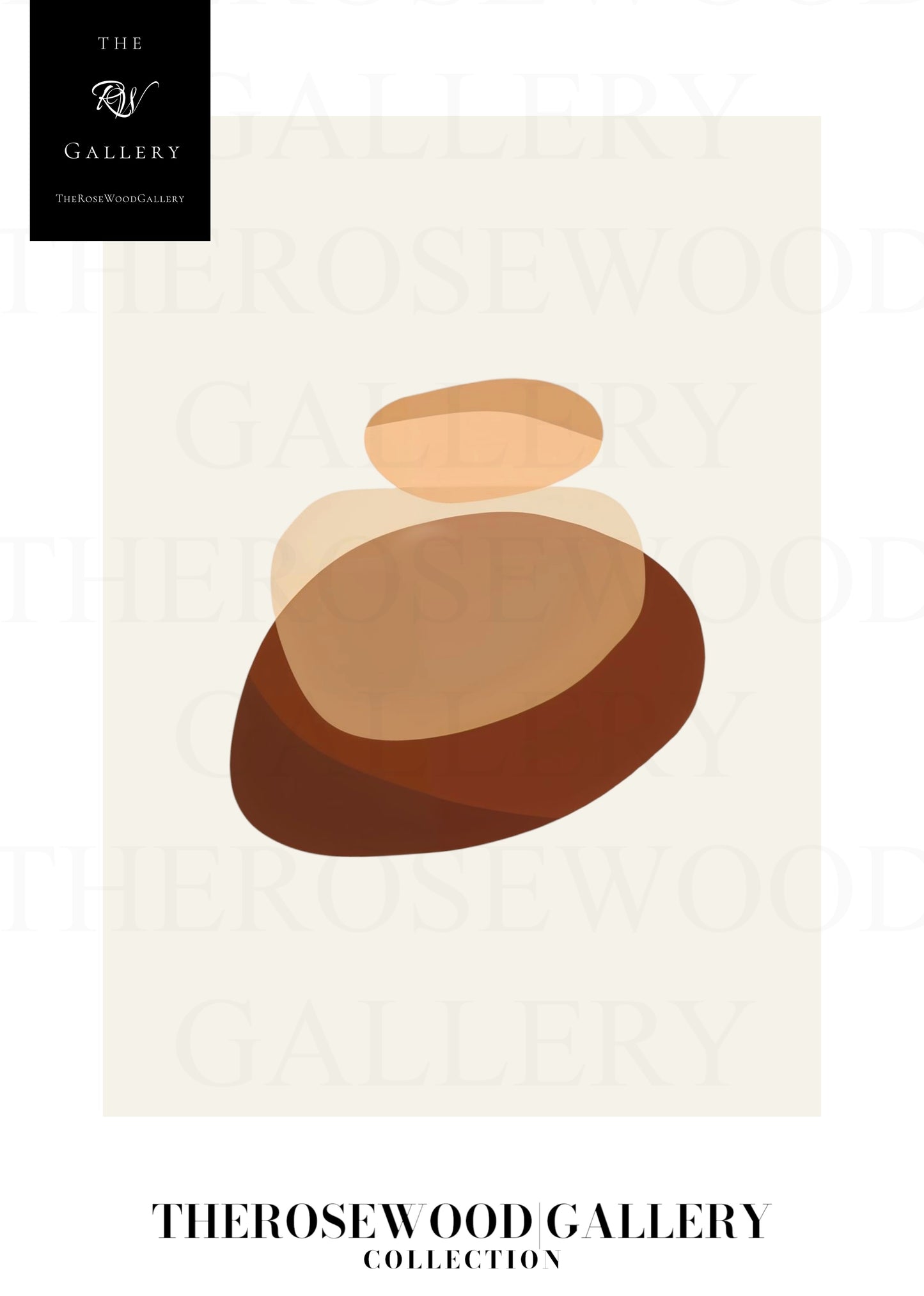 Simple Minimal Art Print | Instant Digital Delivery | Cozy Neutral Shades | Circle Motifs | Soft Warm Hues | Pale Pink-Beige Red-Brown Accents