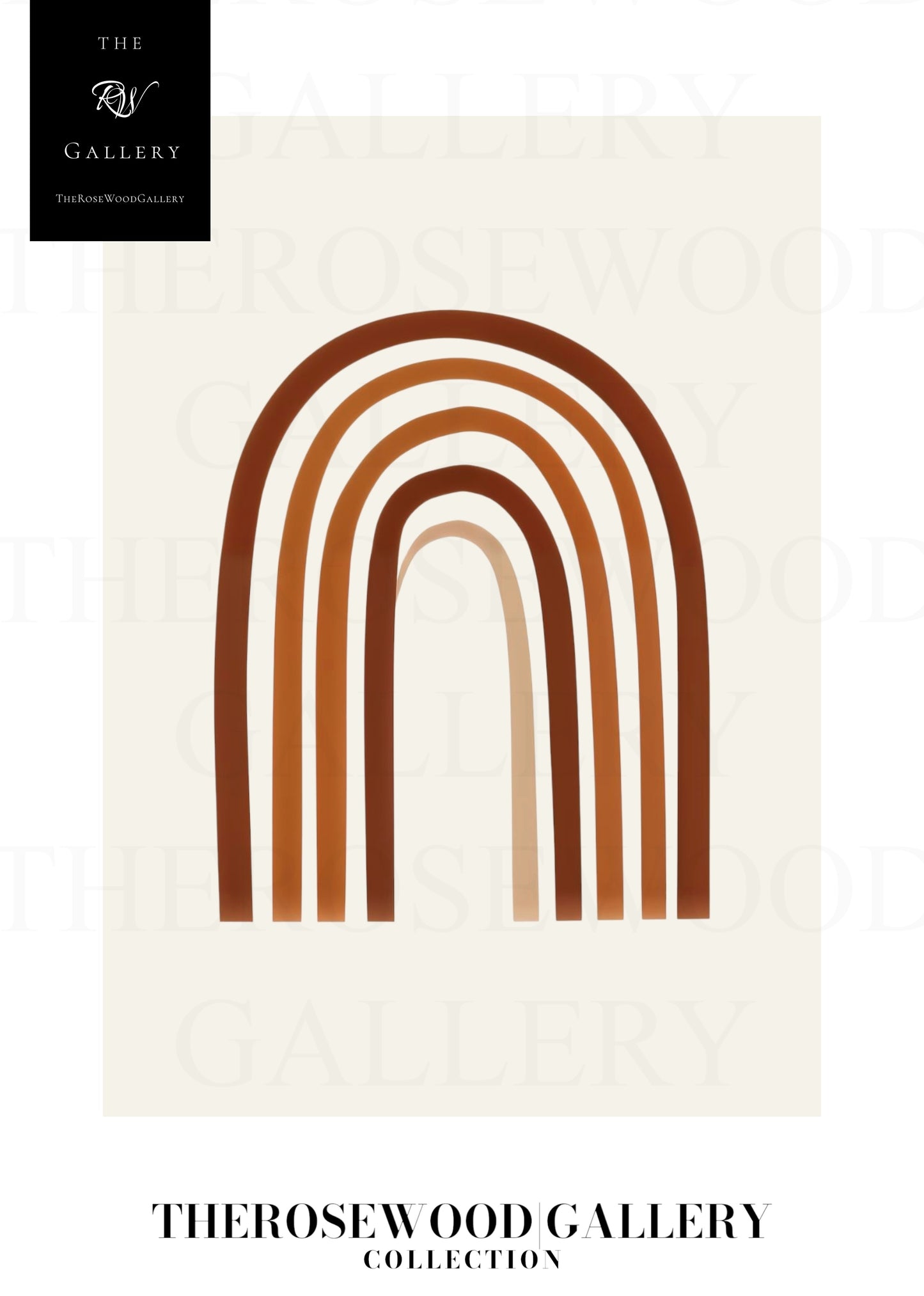 Impression d'art mural minimaliste | Téléchargement instantané | Décoration d'intérieur neutre | Art moderne en arc | Tons chauds orangés-bruns | Art numérique pour salon