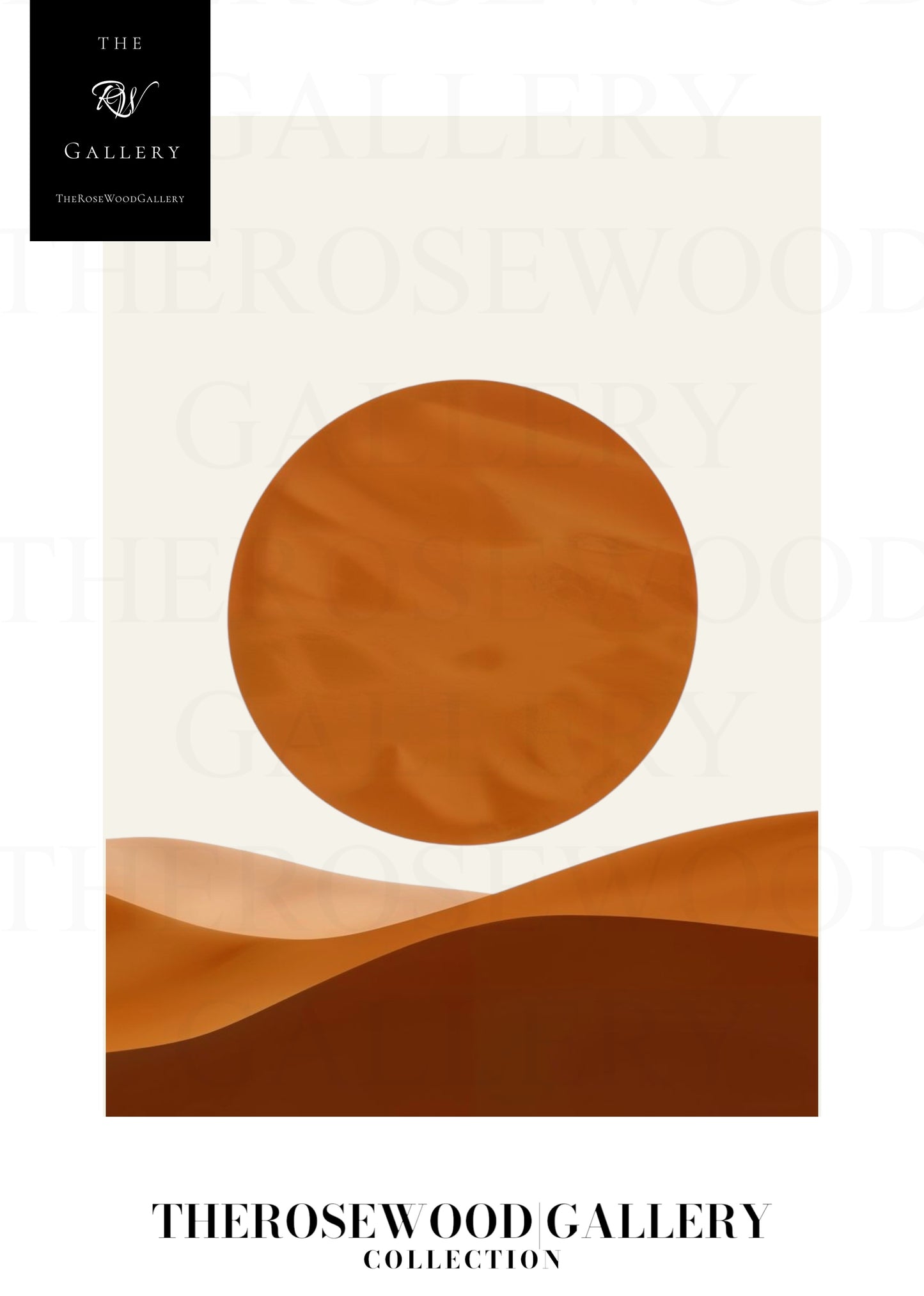 Décoration murale minimaliste moderne | Impression numérique téléchargeable | Palette de couleurs neutres et chaudes | Cercles orange-brun | Décoration d'intérieur minimaliste | Accès instantané