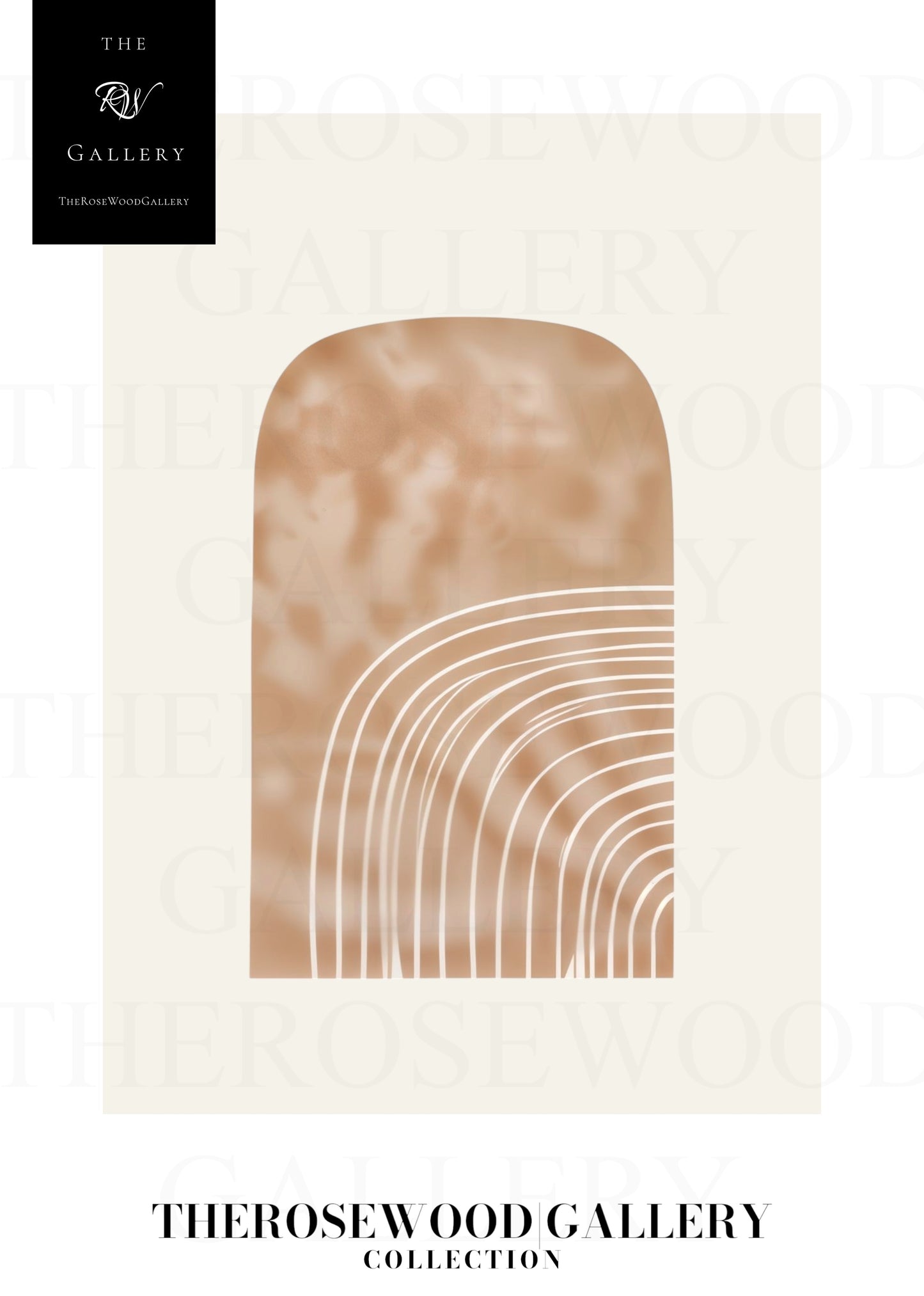 Fine White Line | Abstract Poster | Digital Geometric Print | Cozy Home Aesthetic | Warm Hues | Modern Artistic Wall Art