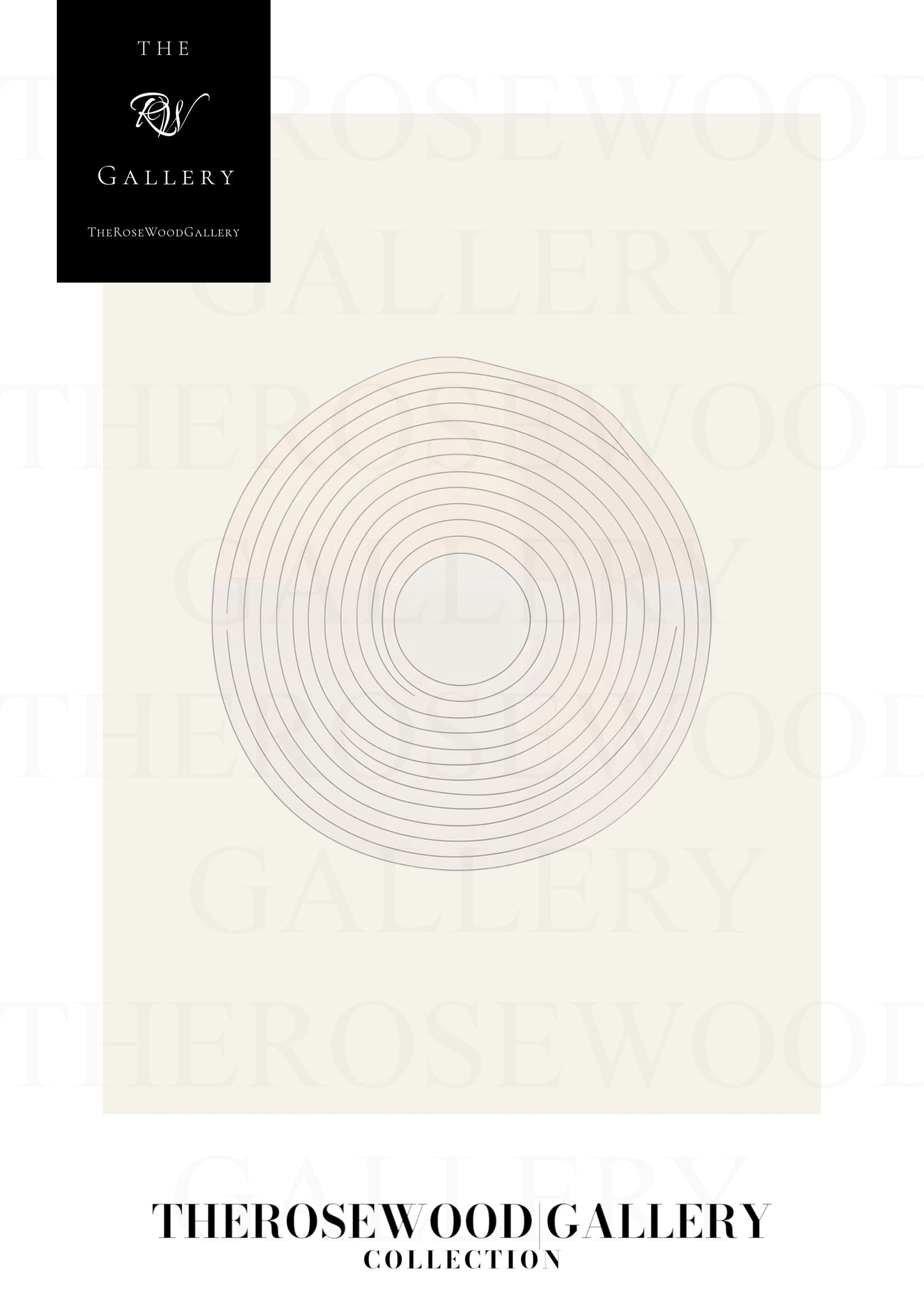 Affiche moderne abstraite | Téléchargement HD instantané | Nuances douces et apaisantes | Disposition symétrique en cercles et lignes