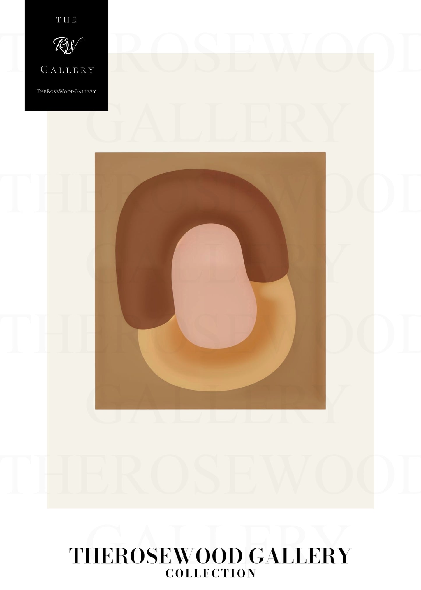 Geometric Minimalist Print | Digital File | Brown Warm Shades | Abstract Square Art | Home Decor