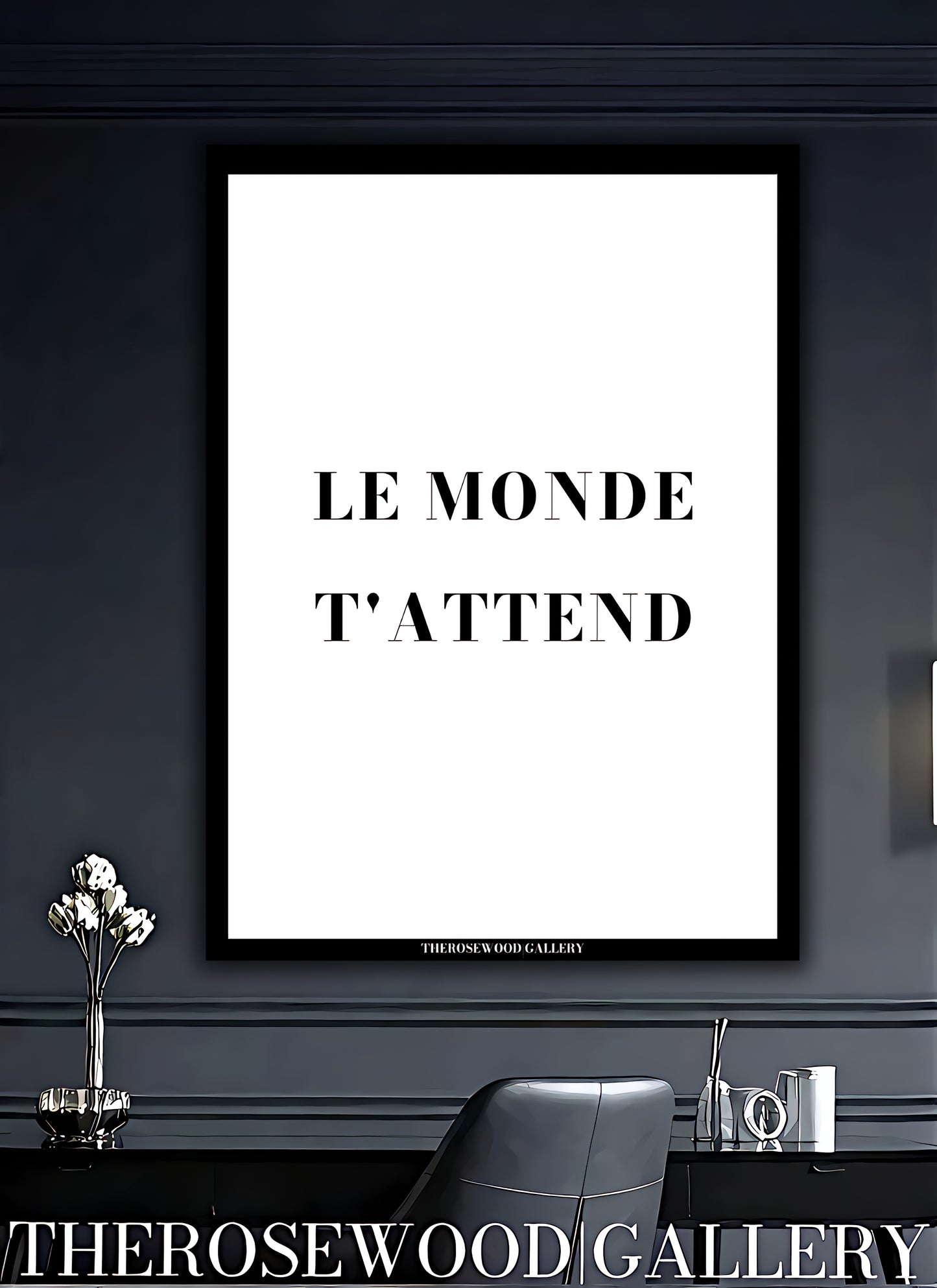 Quote Artwork | Ultra-High Resolution Download | Monochrome Modern Design | Typography | Inspirational Print | Home Office Decor