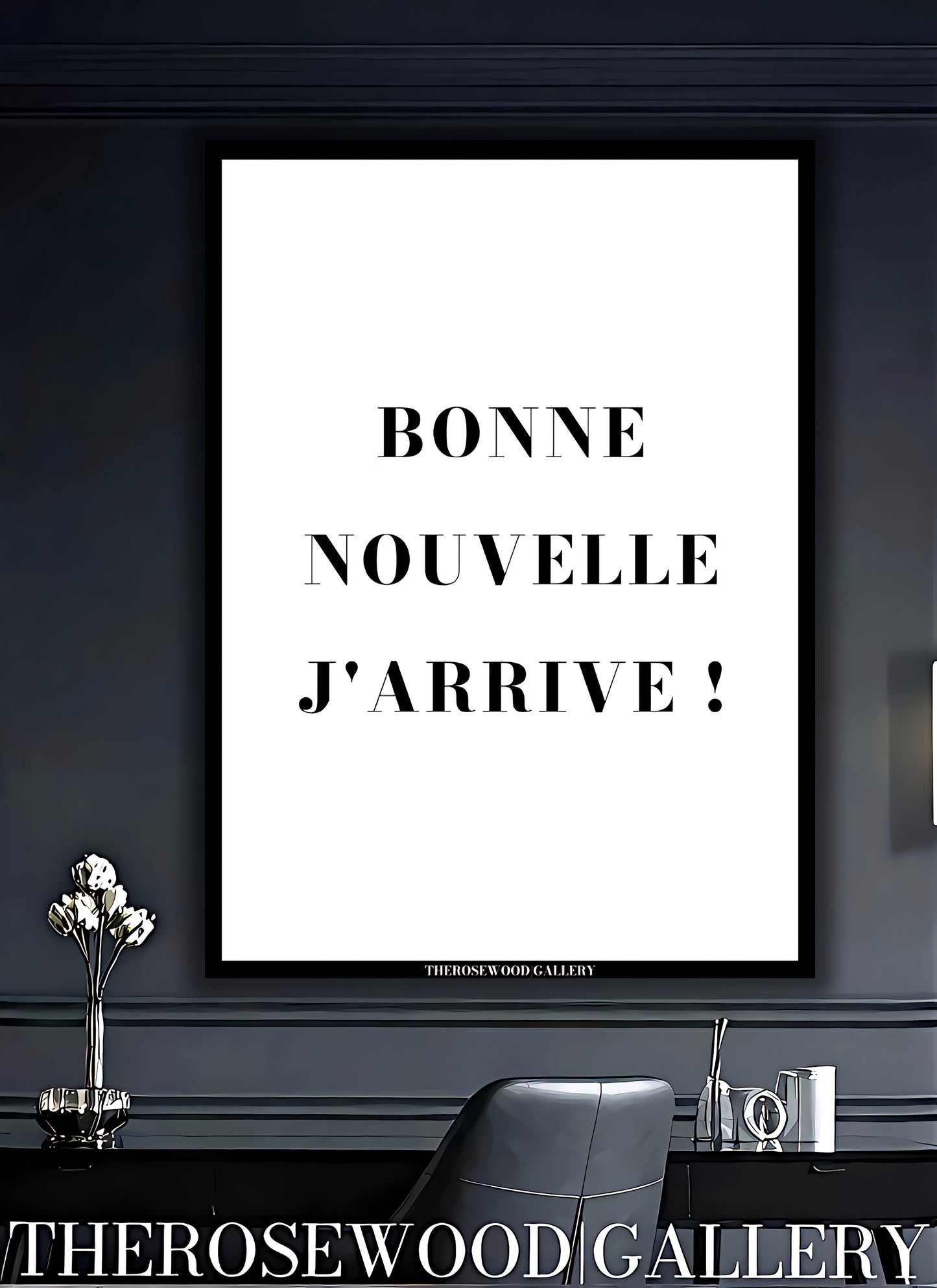 Contemporary Art | Gallery-Quality Digital Download | Classic Black & White | Simple Stylish Typography | Positive Message | Office Wall Decor