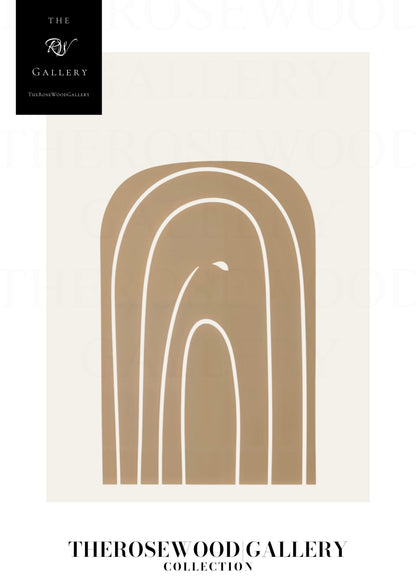 Contemporary Minimal Digital Art | Quick Instant Access | Subtle Neutral Shades | Modern Room Decor | Light Muted Colors | Arc