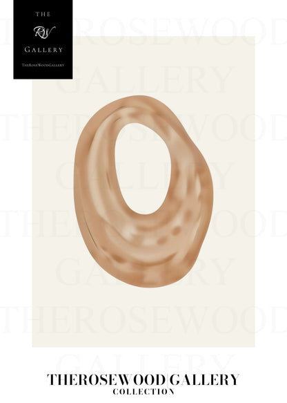 Modern Minimalist Poster | Quick Digital Access | Cozy Neutral Colors | Elegant Round Shapes | Subtle Earthy Hues | Brown-Taupe Details