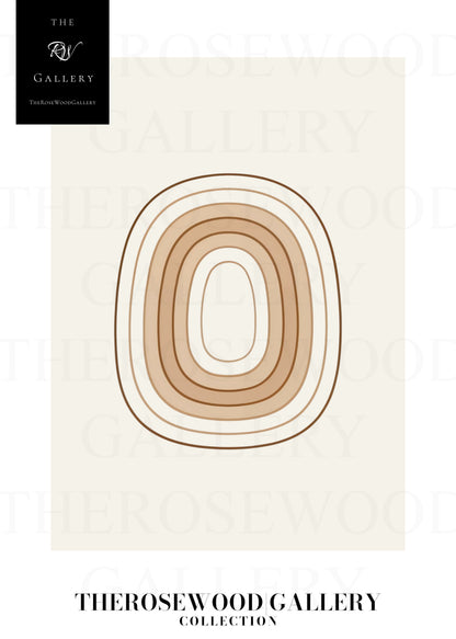 Décoration murale minimaliste moderne | Téléchargement numérique instantané | Décoration d'espace de travail neutre | Coups de pinceau abstraits | Palette de bruns terreux | Affiche artistique épurée