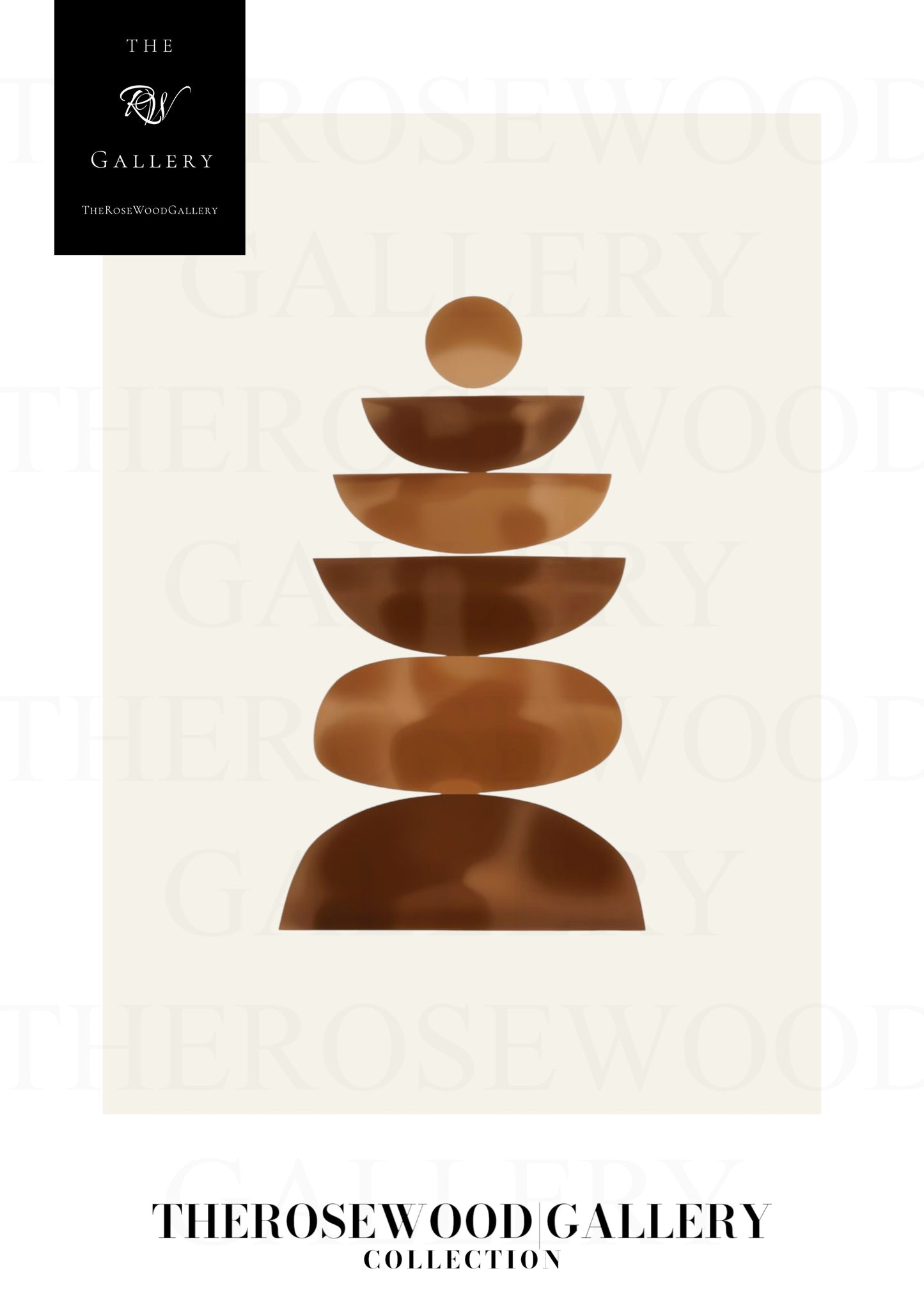 Art asymétrique sophistiqué à imprimer | Décoration numérique moderne | Palette de bruns et beiges chaleureux | Contours artistiques | Ambiance minimaliste et apaisante