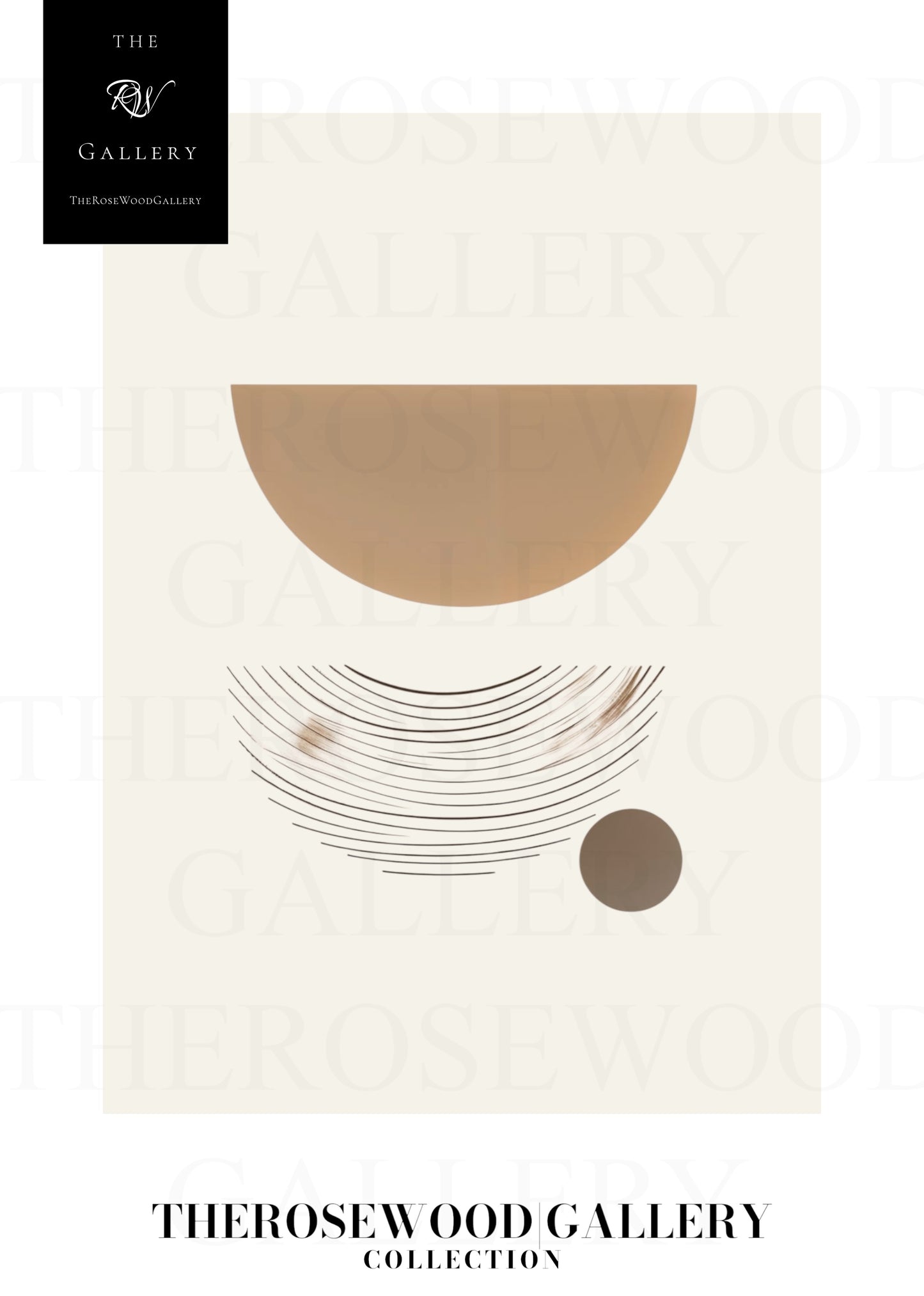 Printable High-Resolution Wall Art | Warm Beige-Ochre & Ivory Palette | Artistic Lines | Subtle Minimalist Touch