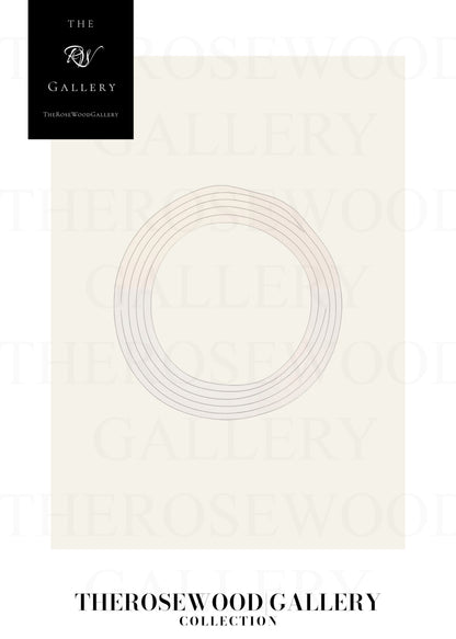 Druckbare abstrakte Wanddekoration | Hochauflösender Download | Gedämpfte Töne | Minimalistische Formen | Modernes Wohnzimmer