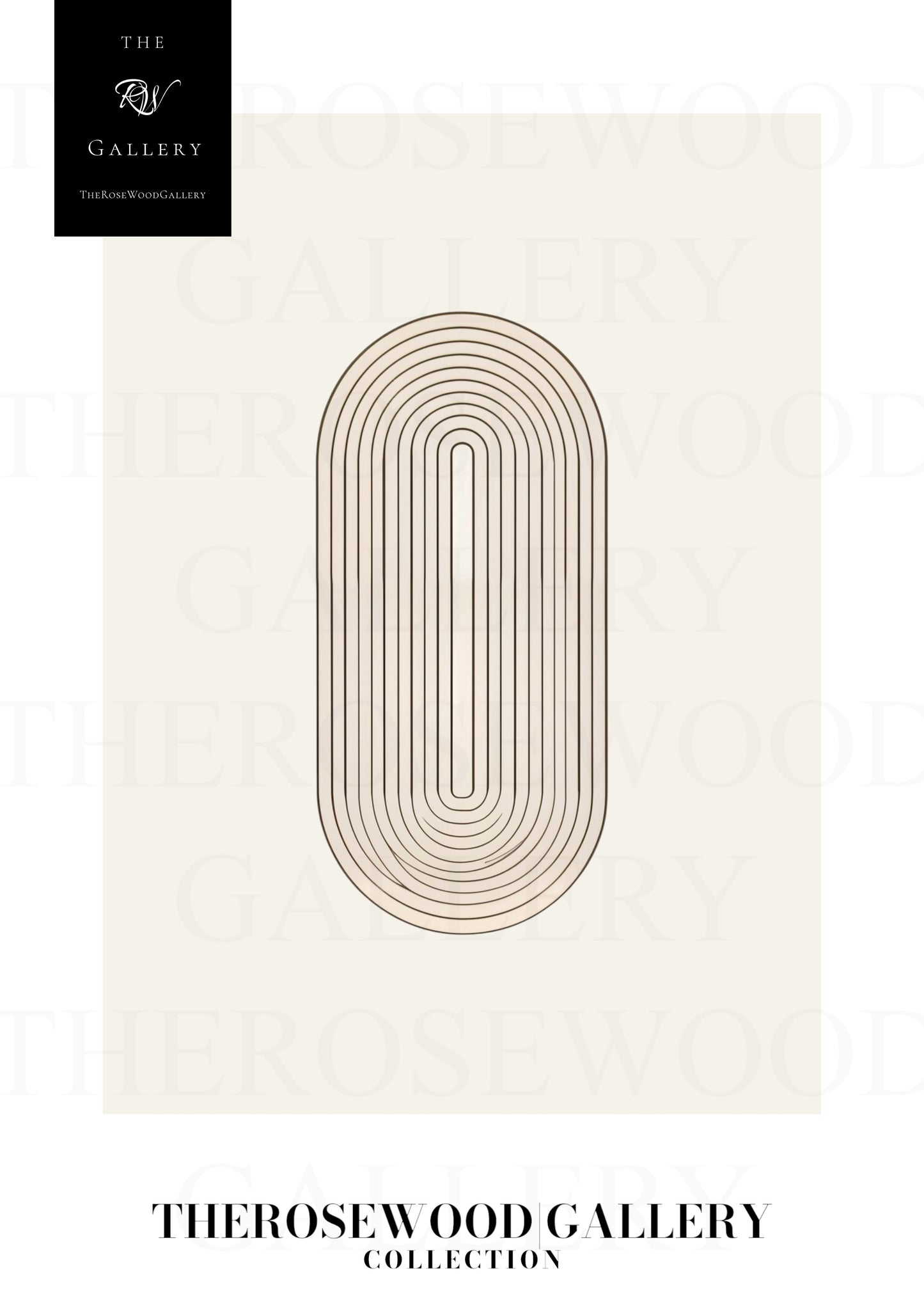 Modern Wall Art | High-Definition Digital File | Beige Colors | Fine Orange Lines | Oval Design |  Interior Art
