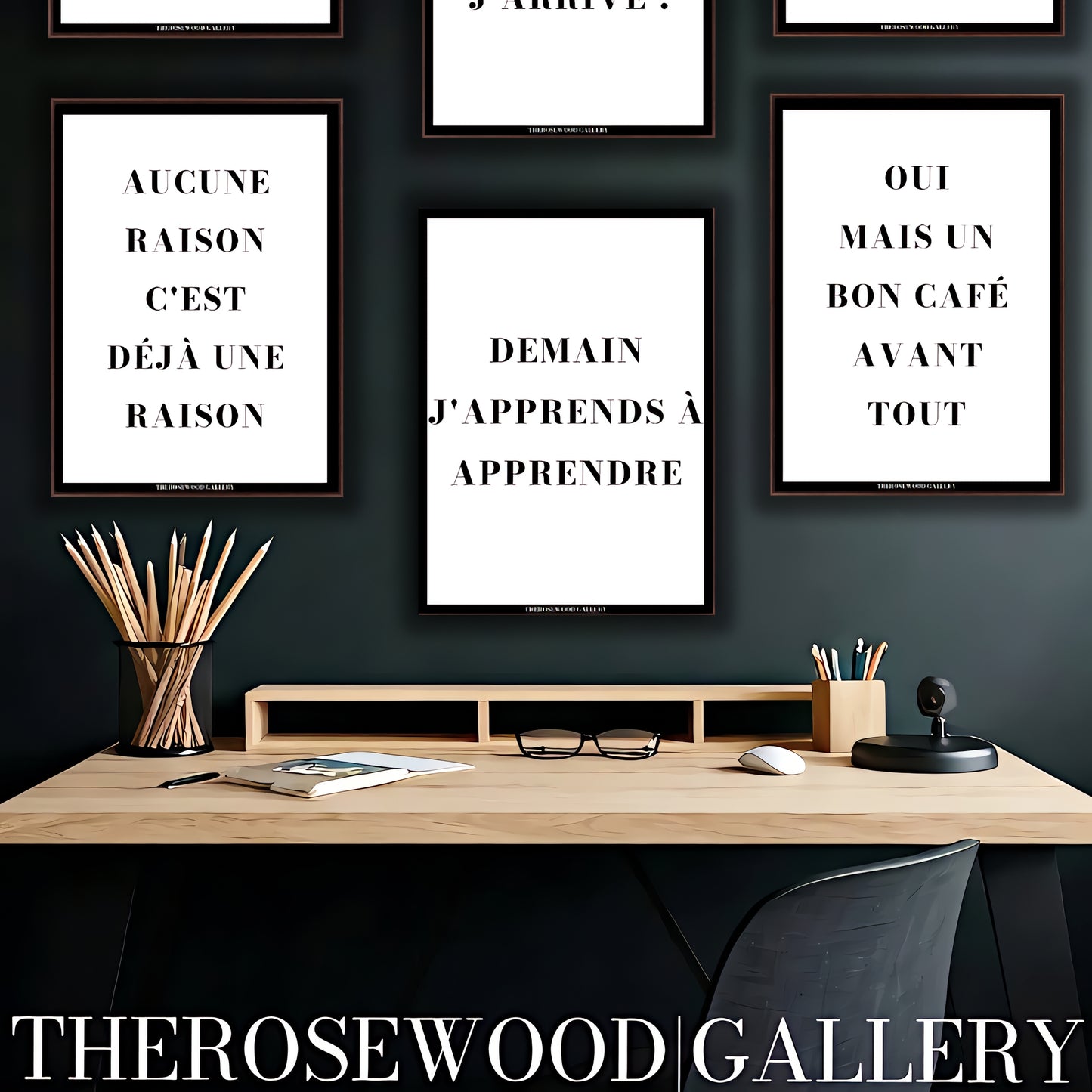 Elegant calligraphy quote, minimalist design for modern wall art. Black and white high-resolution digital download to print.