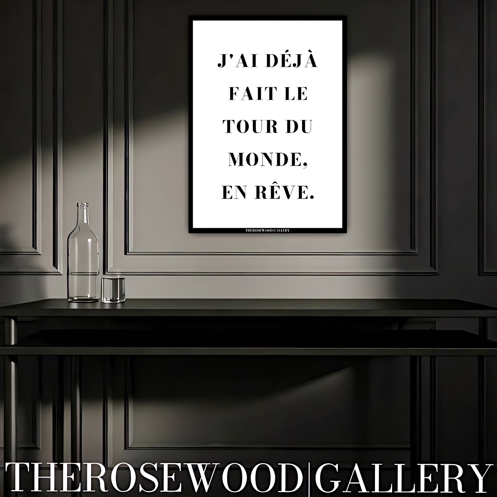 Inspirational poster with elegant black calligraphy on a white background. Easy to print premium digital file.