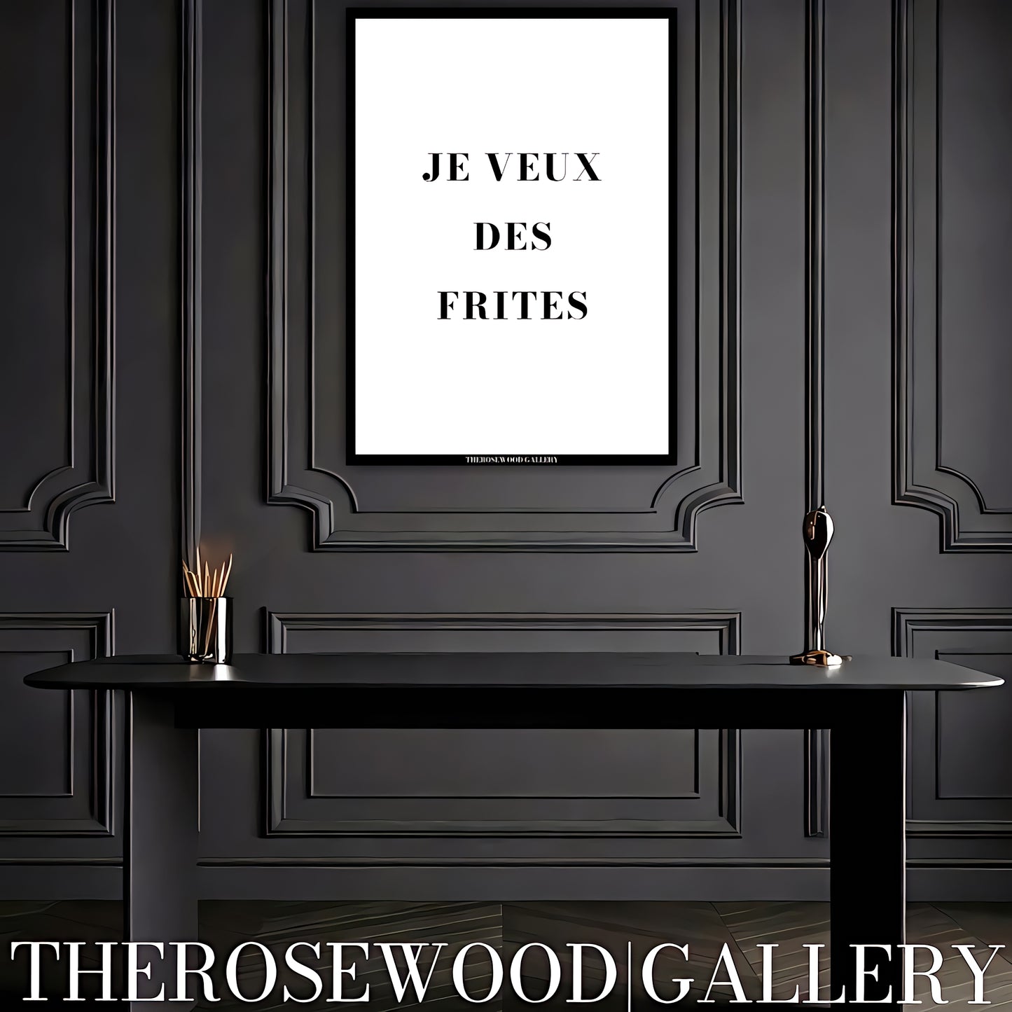 Contemporary typographic poster with an uplifting quote. Minimal design, for home office decor. Printable art.
