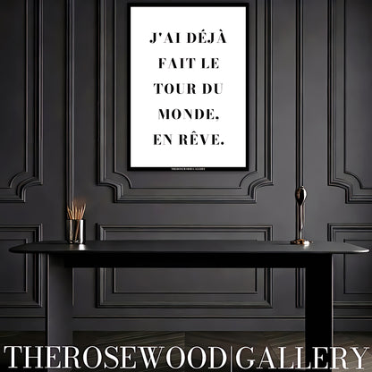 Inspirational poster featuring bold black and white calligraphy. Modern artwork, printable premium digital file.