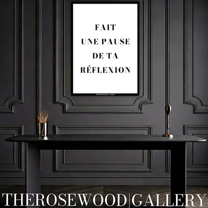 Modern artwork for a home office. Printable workspace art with a positive quote and simple elegant style.