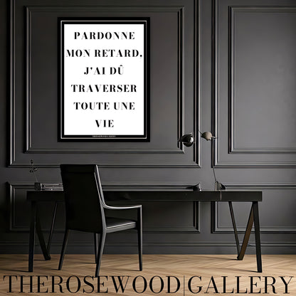 Motivational quote wall art. Monochrome calligraphy poster with contemporary aesthetic for instant digital download.