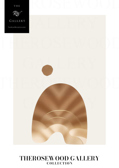 Art numérique abstrait minimaliste | Accès instantané | Palette neutre apaisante | Style d'intérieur contemporain | Couleurs claires et douces | Lumière dorée