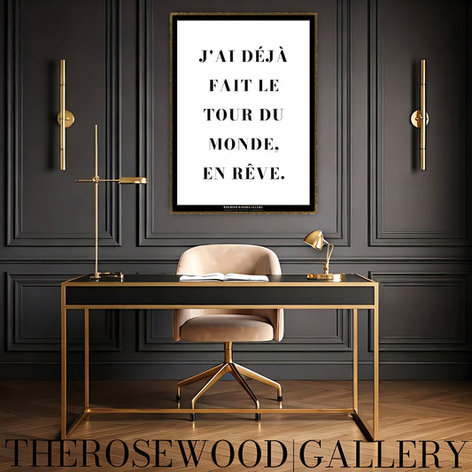 Minimalist black and white calligraphy quote poster. High-resolution, printable modern artwork for home decor.