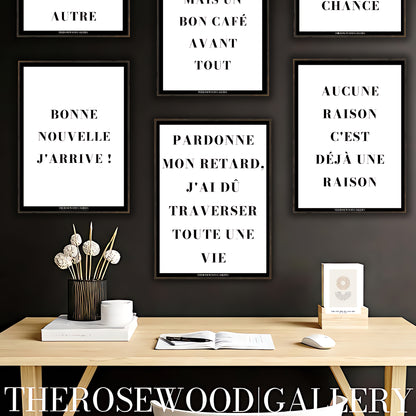 Digital download of a monochrome calligraphy poster. Contemporary art style featuring a sharp motivational quote.