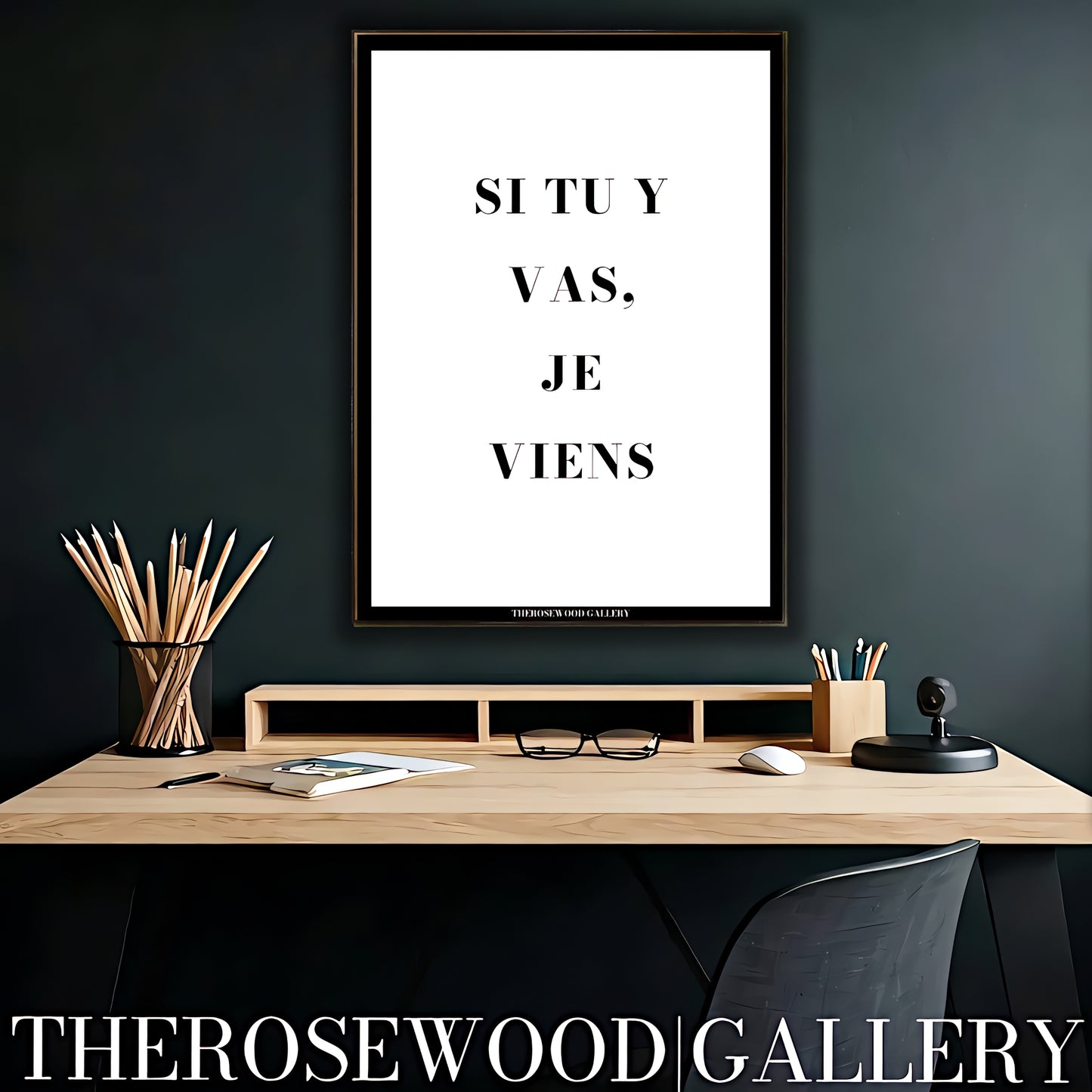 Printable digital file featuring stylish elegant lettering for modern wall art.
