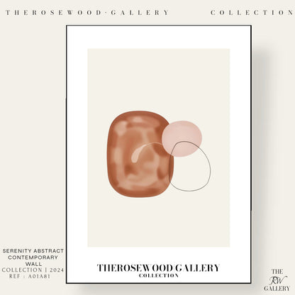 Minimalist Printable Artwork | Instant Access Available | Warm Neutral Color Scheme | Stylish Circle Motifs | Soft Muted Earthy Colors | Taupe and Beige Shades