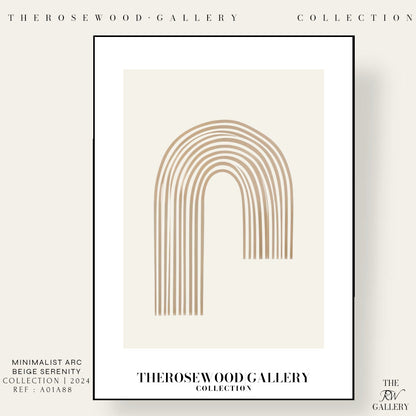 Simple Printable Wall Decor | Instant Access | Warm Neutral Color Palette | Graceful Arc Lines Designs | Subtle Muted Hues | Taupe Beige Tones