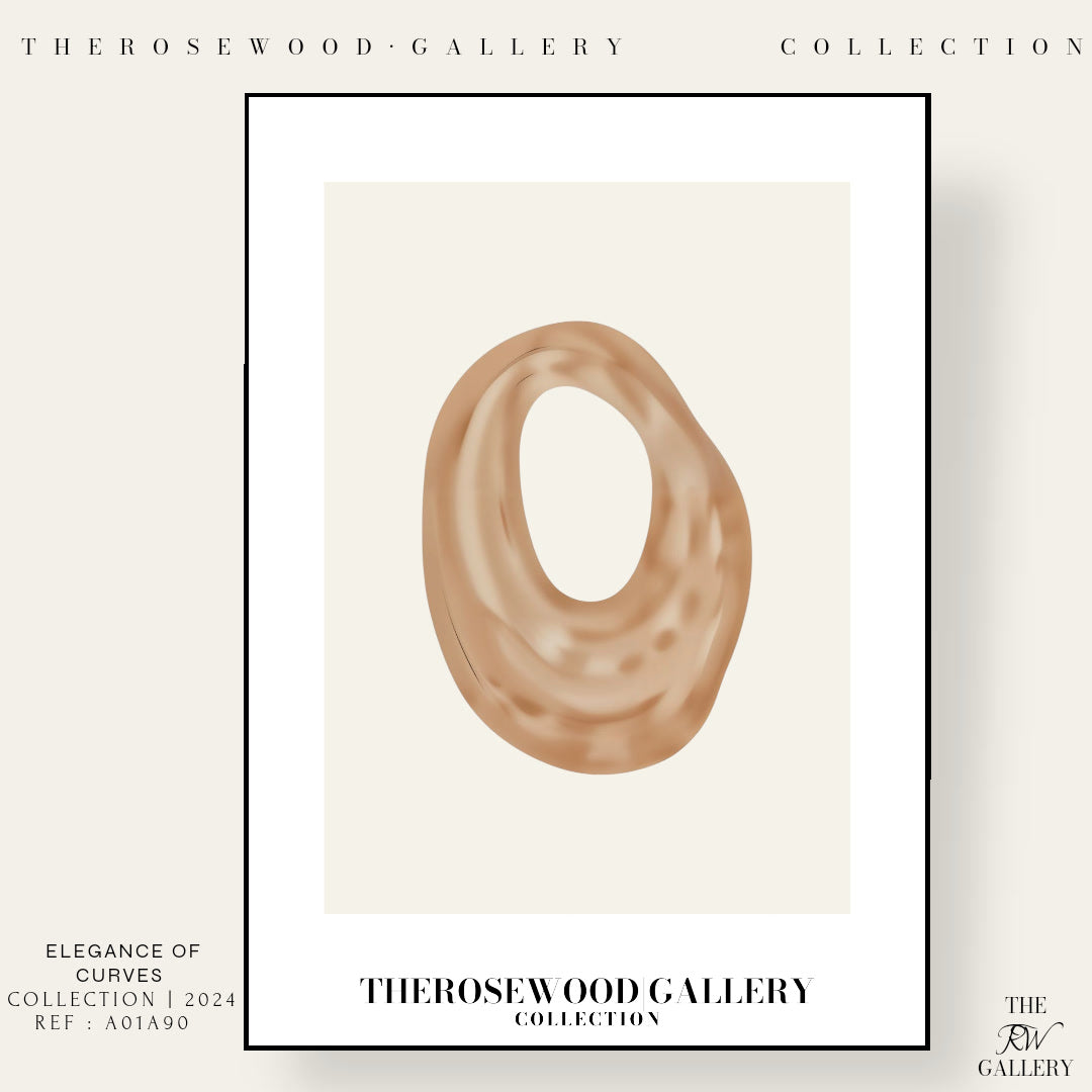 Modern Minimalist Poster | Quick Digital Access | Cozy Neutral Colors | Elegant Round Shapes | Subtle Earthy Hues | Brown-Taupe Details