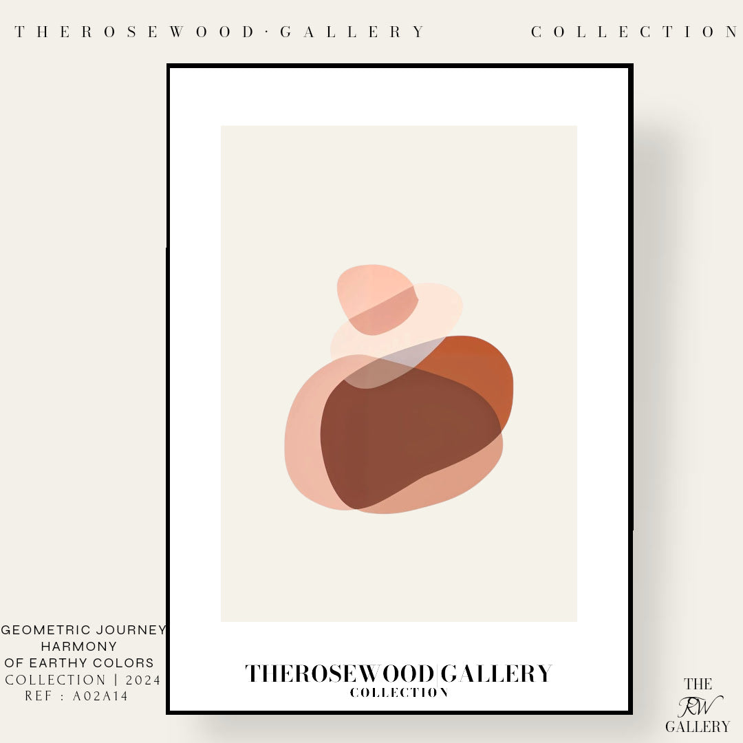 Contemporary Minimalist Line Art Print | Instant Digital Download | Abstract Cercle Illustration | Warm Terracotta Palette | Modern Home Poster