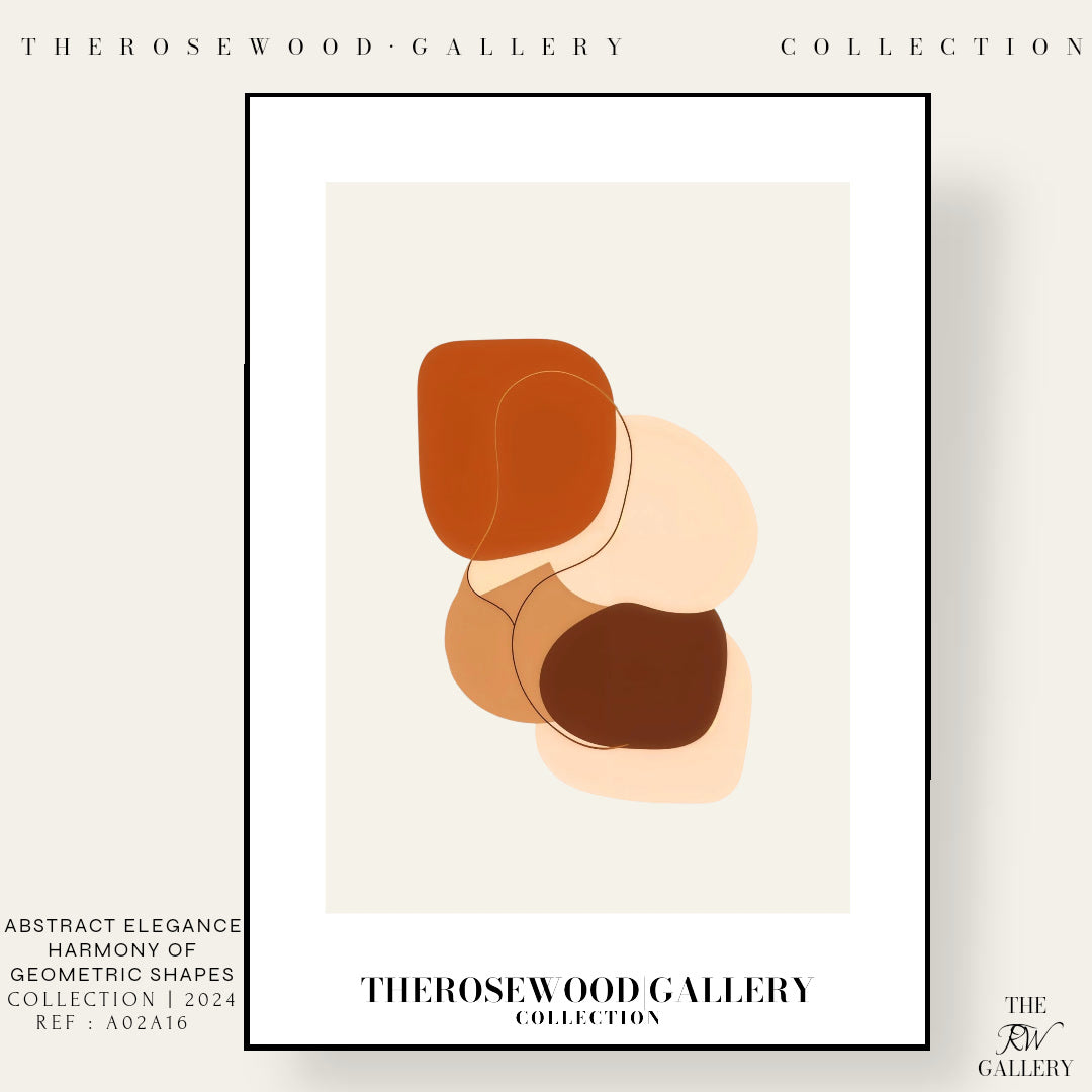 Instant Digital Wall Art | Red-Brick Cream Living Room Decor | Warm Tones Abstract Pattern | Soft Earthy Colors | Modern Print