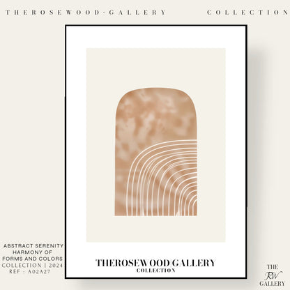 Fine White Line | Abstract Poster | Digital Geometric Print | Cozy Home Aesthetic | Warm Hues | Modern Artistic Wall Art