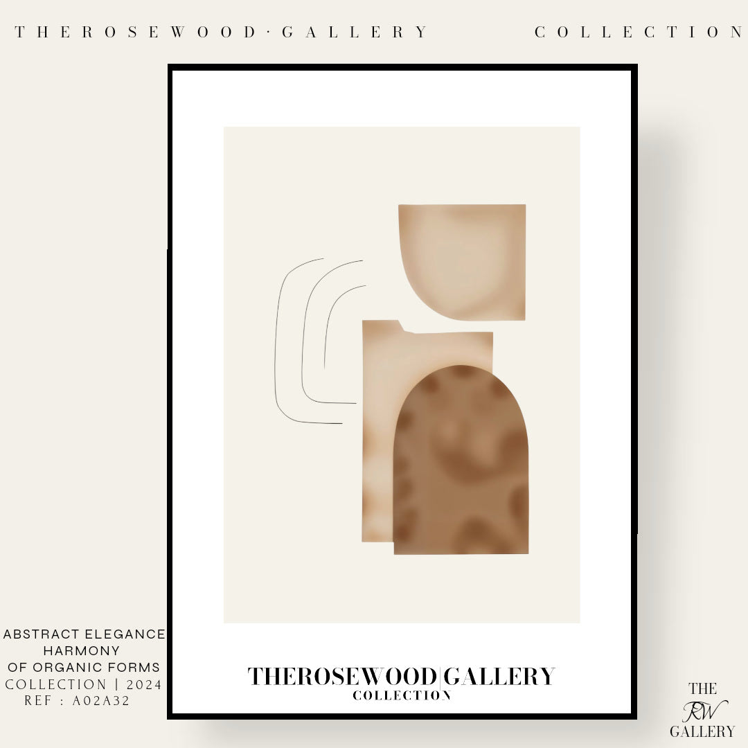 Elegant Black Lines | Contemporary Abstract Print | Square Digital Design | Warm Tones | Minimalist Wall Art | Cozy Home Gallery