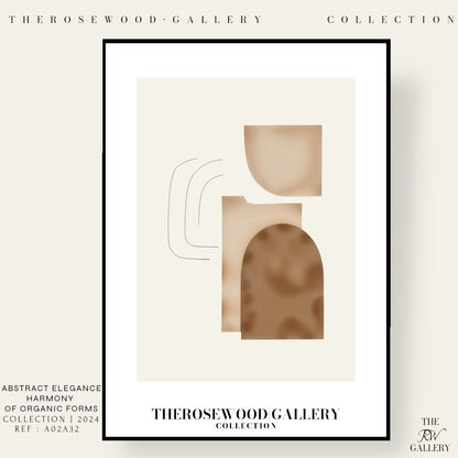 Elegant Black Lines | Contemporary Abstract Print | Square Digital Design | Warm Tones | Minimalist Wall Art | Cozy Home Gallery
