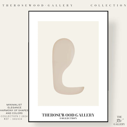 Contemporary Abstract Wall Art | Digital Geometric Design | Neutral Tones | Minimalist Aesthetic | Inviting Home Gallery