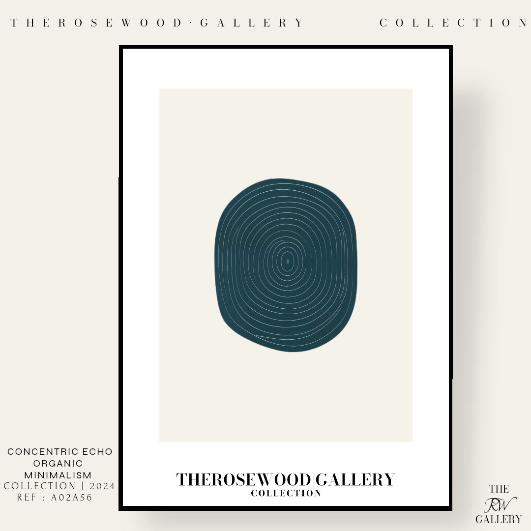High Definition Printable Art | Contemporary Design | Dark Turquoise | Cercle Minimalism | Serene Wall Decor