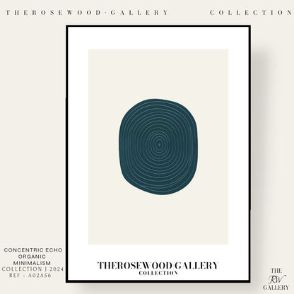 High Definition Printable Art | Contemporary Design | Dark Turquoise | Cercle Minimalism | Serene Wall Decor