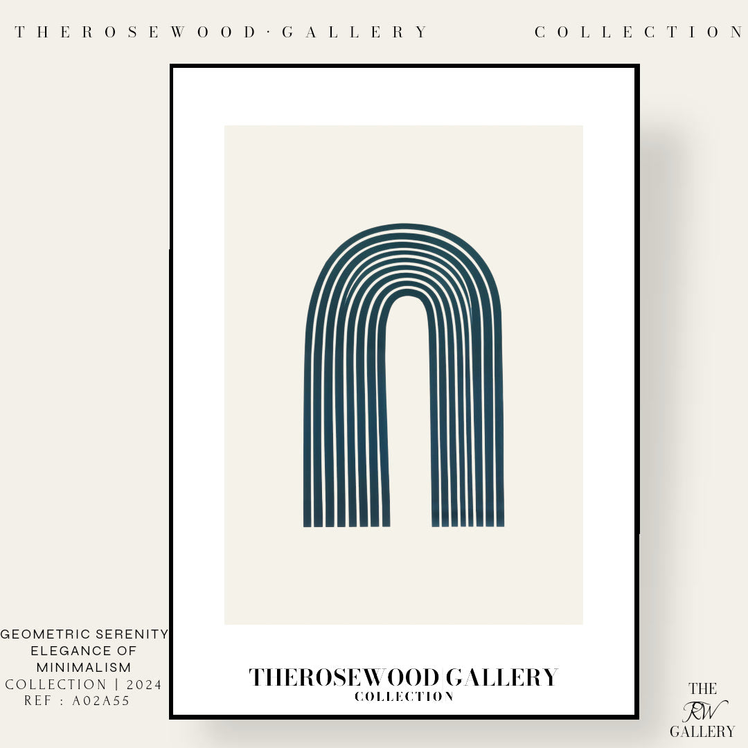 Elegant Printable Digital Wall Art | High Definition Quality | Blue Turquoise Palette | Modern Arc Aesthetics | Soothing Home
