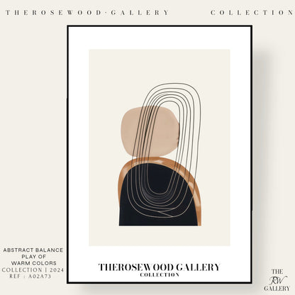 Modern Printable Art Poster | High Definition Download | Subtle Earthy Hues | Geometric Harmony | Cozy Contemporary Wall Art