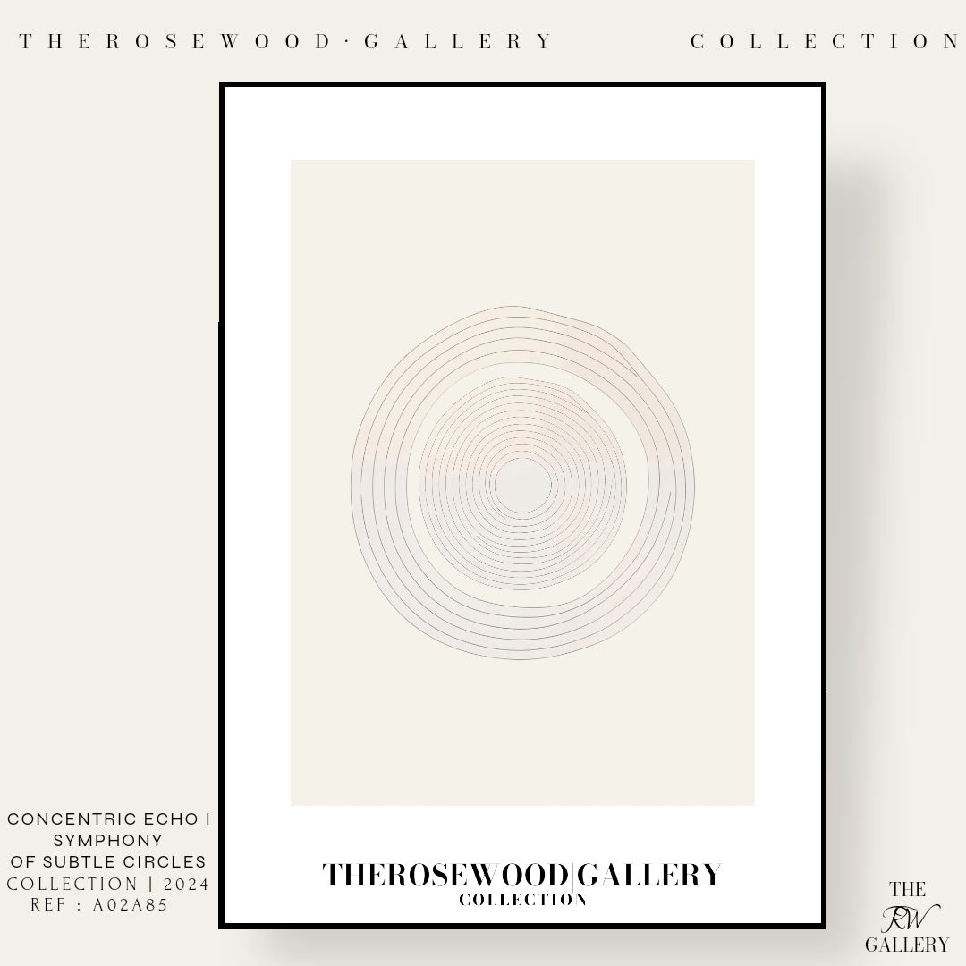 Printable Geometric Wall Art | High-Def Download | Subdued Color Scheme | Modern Cercles | Cozy Artistic Home