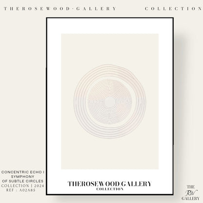 Printable Geometric Wall Art | High-Def Download | Subdued Color Scheme | Modern Cercles | Cozy Artistic Home