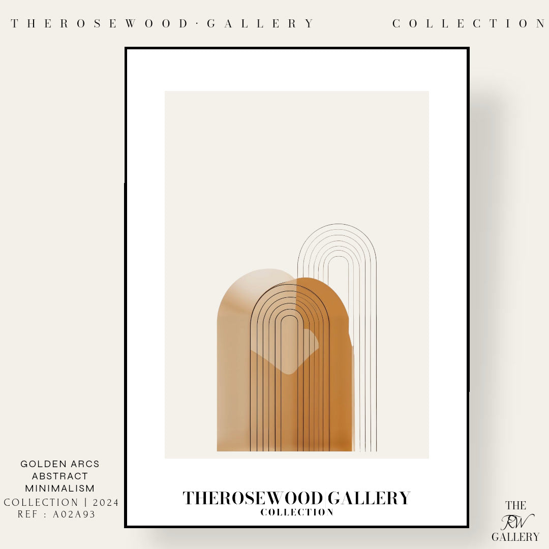 Minimalist Digital Print | Premium Quality Digital Download | Golden Palette | Geometric Arc | Contemporary Home