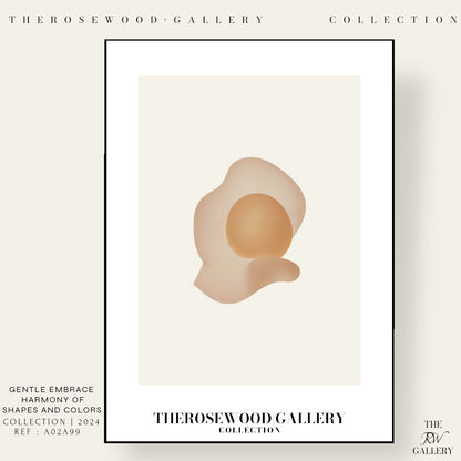 Modern Minimalist Digital Art | High-Quality Download | Beige Muted Tones | Simple Geometric Shapes | Elegant Wall