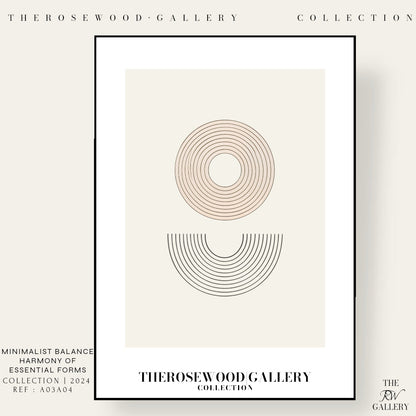 Digital Minimalist Wall Art | High-Resolution Download | Neutral | Fine Black Lines & Geometric Shapes | Contemporary Art
