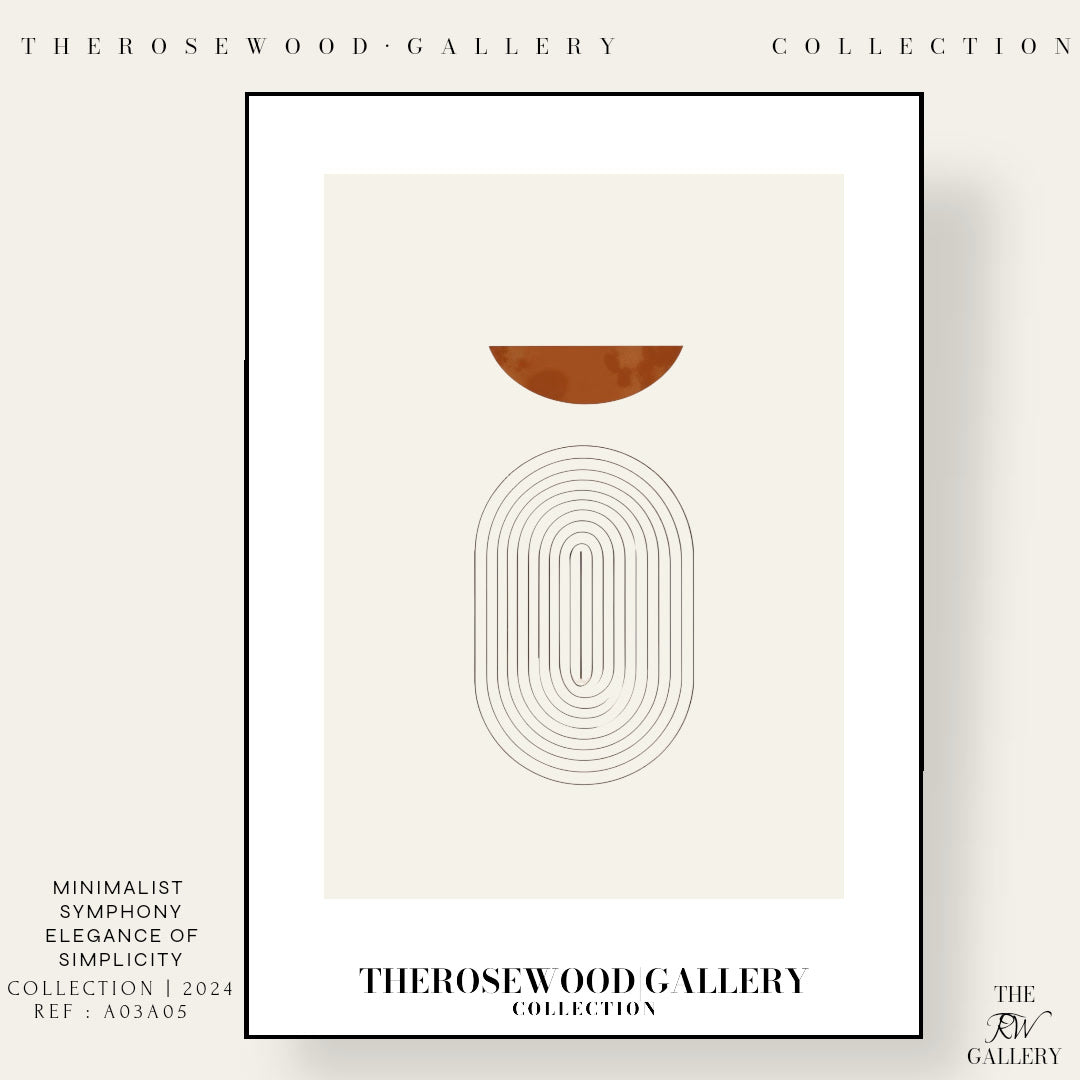 Minimalist Digital Print | Premium Quality Download | Red-Orange | Fine Lines  | Contemporary Geometric Art