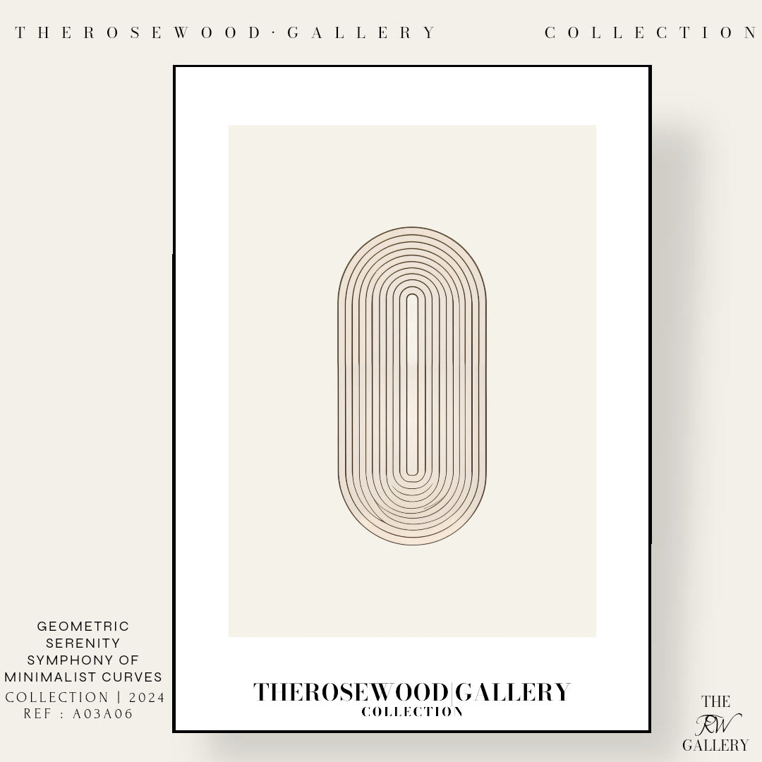 Modern Wall Art | High-Definition Digital File | Beige Colors | Fine Orange Lines | Oval Design |  Interior Art