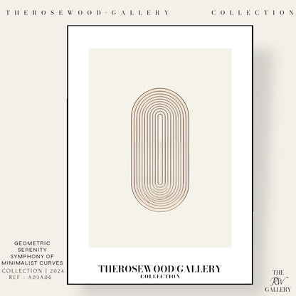 Modern Wall Art | High-Definition Digital File | Beige Colors | Fine Orange Lines | Oval Design |  Interior Art