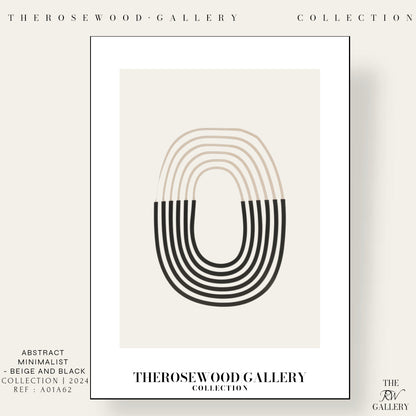 Elegant Neutral Abstract Art | Instant Digital Download | Modern Printable Wall Decor | Black And Beige | Fine Lines