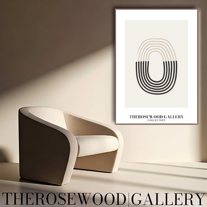 Elegant Neutral Abstract Art | Instant Digital Download | Modern Printable Wall Decor | Black And Beige | Fine Lines