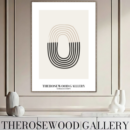 Elegant Neutral Abstract Art | Instant Digital Download | Modern Printable Wall Decor | Black And Beige | Fine Lines