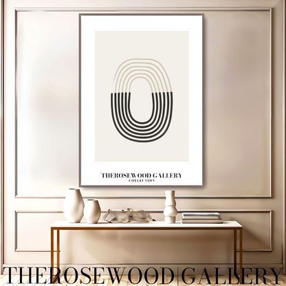 Elegant Neutral Abstract Art | Instant Digital Download | Modern Printable Wall Decor | Black And Beige | Fine Lines